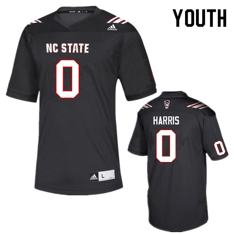 Youth #0 Joshua Harris NC State Wolfpack College Football Jerseys Sale-Black
